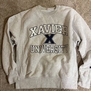 Xavier University Champion Gray Reverse Weave Sweatshirt men’s medium